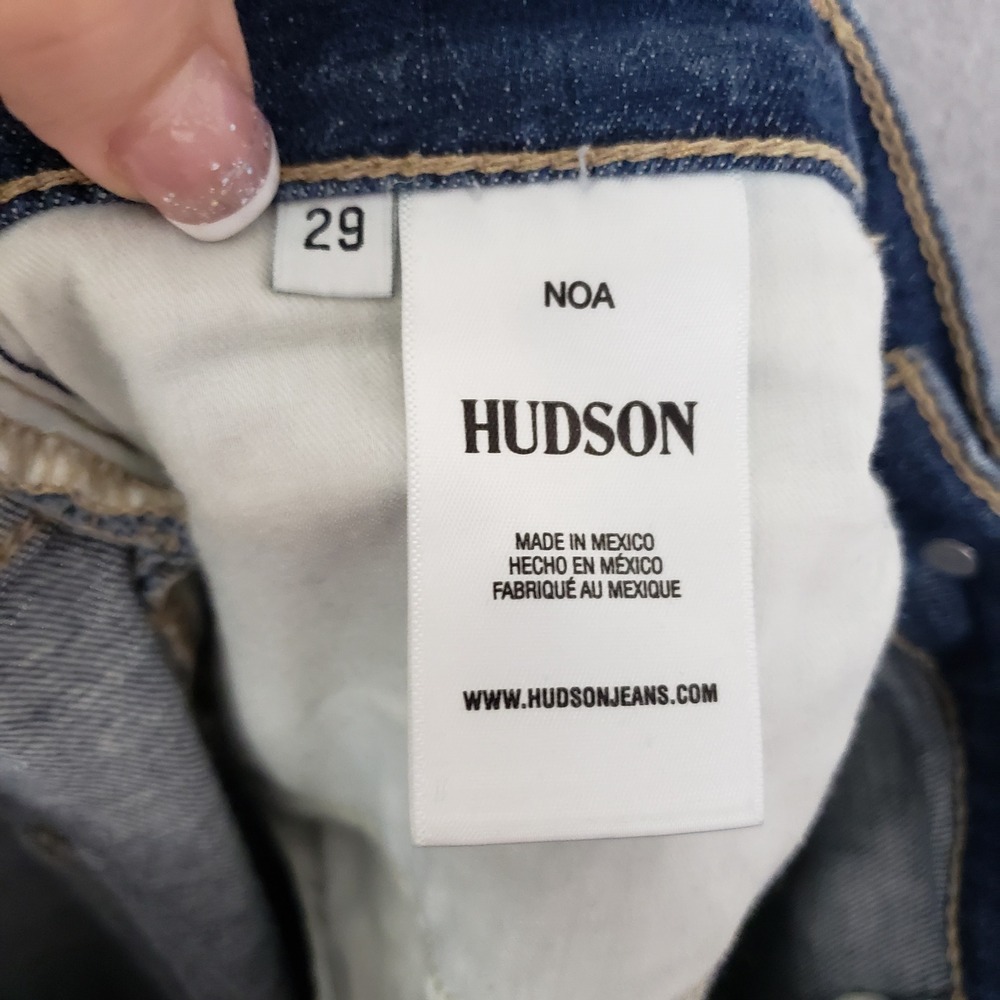 Hudson Size 29 Noa High Rise Straight Leg Ankle Jeans Casual Raw Hem Everyday - Picture 10 of 11